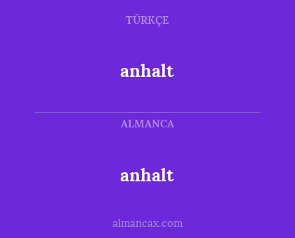 anhalt - anhalt