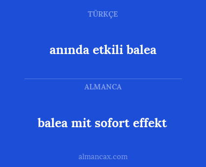 balea mit sofort effekt - anında etkili balea