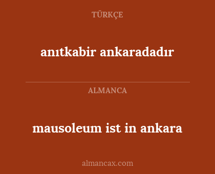 anıtkabir ankaradadır - mausoleum ist in ankara