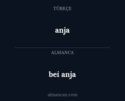 anja - bei anja