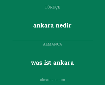 ankara nedir - was ist ankara