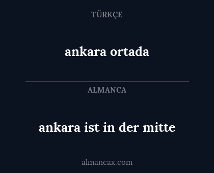 ankara ortada - ankara ist in der mitte