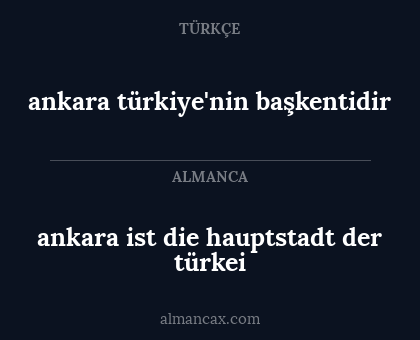 ankara türkiye'nin başkentidir - ankara ist die hauptstadt der türkei