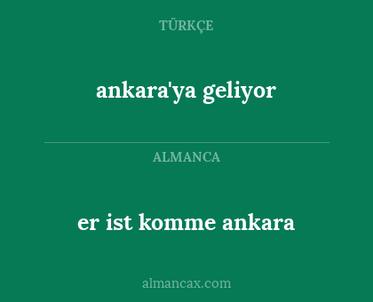 er ist komme ankara - ankara'ya geliyor