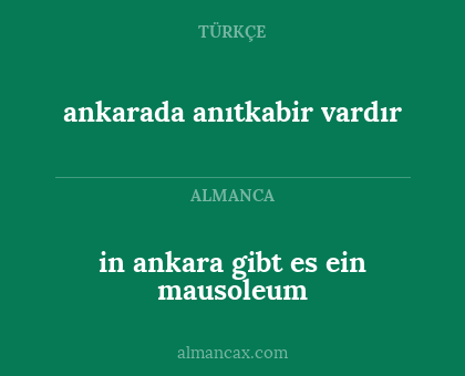 in ankara gibt es ein mausoleum - ankarada anıtkabir vardır