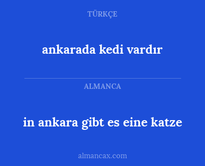 in ankara gibt es eine katze - ankarada kedi vardır