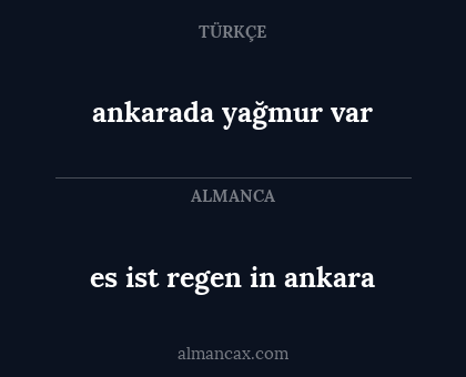 es ist regen in ankara - ankarada yağmur var