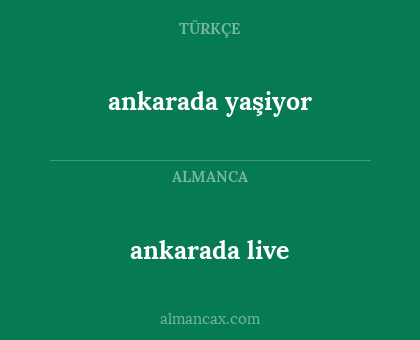 ankarada live - ankarada yaşiyor