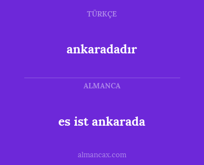 ankaradadır - es ist ankarada