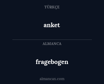 anket - fragebogen