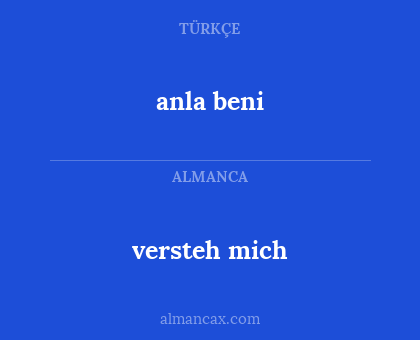 anla beni - versteh mich