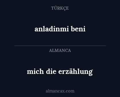 mich die erzählung - anladinmi beni