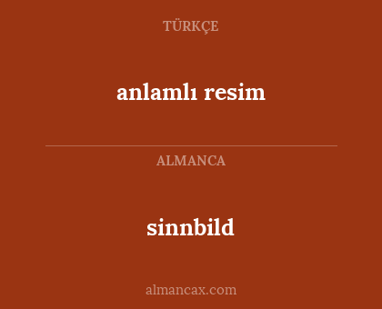 sinnbild - anlamlı resim