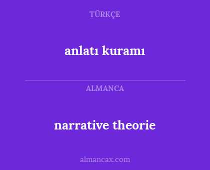 anlatı kuramı - narrative theorie