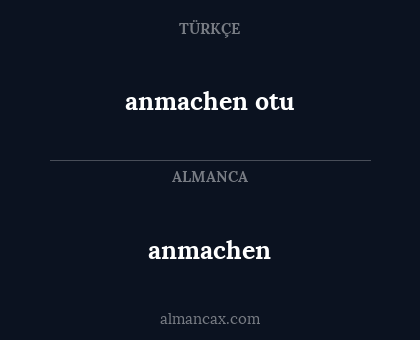 anmachen otu - anmachen