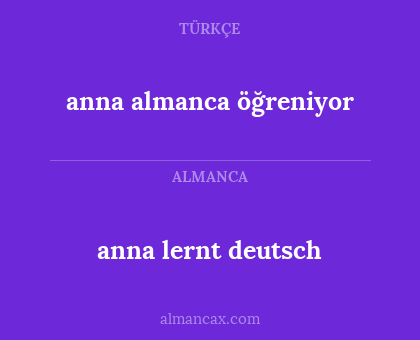 anna lernt deutsch - anna almanca öğreniyor