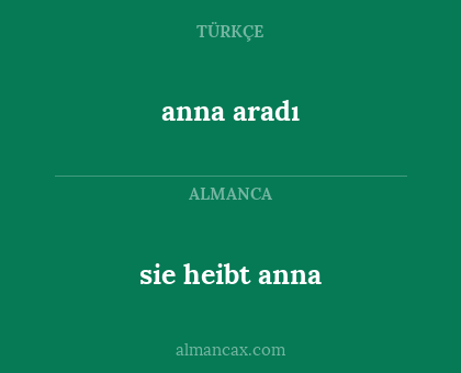 sie heibt anna - anna aradı