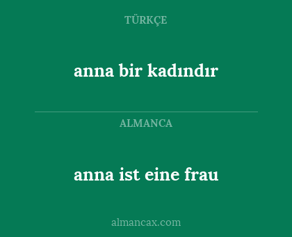 anna bir kadındır - anna ist eine frau