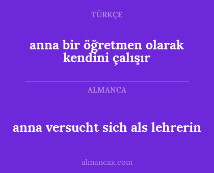 anna versucht sich als lehrerin - anna bir öğretmen olarak kendini çalışır