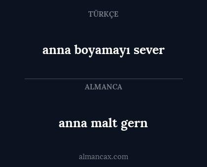 anna boyamayı sever - anna malt gern