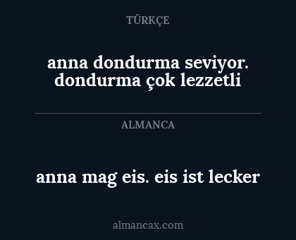 anna mag eis. eis ist lecker - anna dondurma seviyor. dondurma çok lezzetli