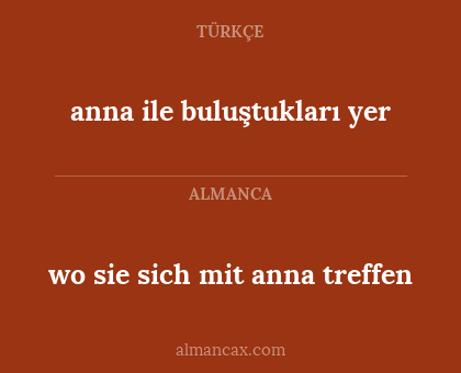 wo sie sich mit anna treffen - anna ile buluştukları yer