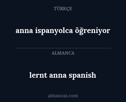 anna ispanyolca öğreniyor - lernt anna spanish