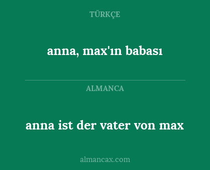anna ist der vater von max - anna, max'ın babası