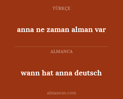 wann hat anna deutsch - anna ne zaman alman var