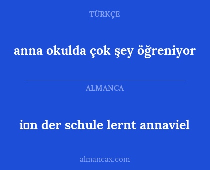 i̇n der schule lernt annaviel - anna okulda çok şey öğreniyor