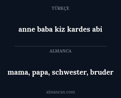 anne baba kiz kardes abi - mama, papa, schwester, bruder