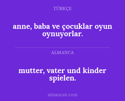 mutter, vater und kinder spielen. - anne, baba ve çocuklar oyun oynuyorlar.