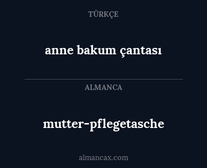 mutter-pflegetasche - anne bakum çantası