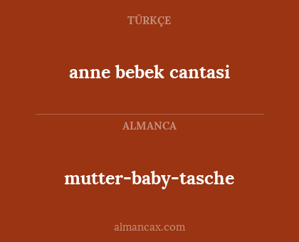 anne bebek cantasi - mutter-baby-tasche