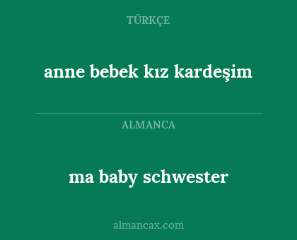 anne bebek kız kardeşim - ma baby schwester