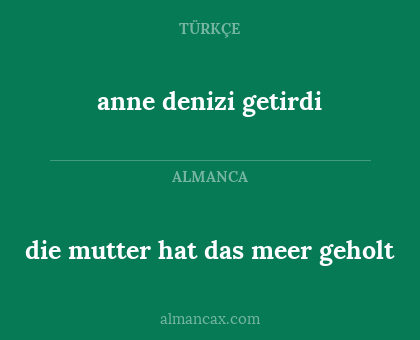 anne denizi getirdi - die mutter hat das meer geholt