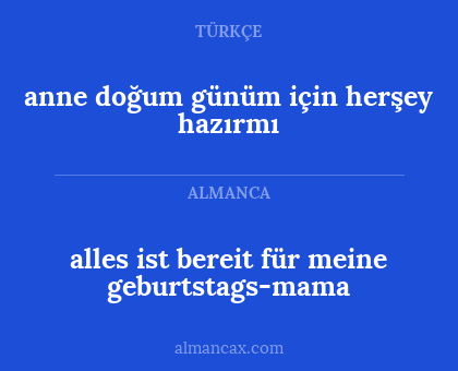 anne doğum günüm için herşey hazırmı - alles ist bereit für meine geburtstags-mama