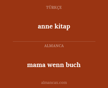 anne kitap - mama wenn buch