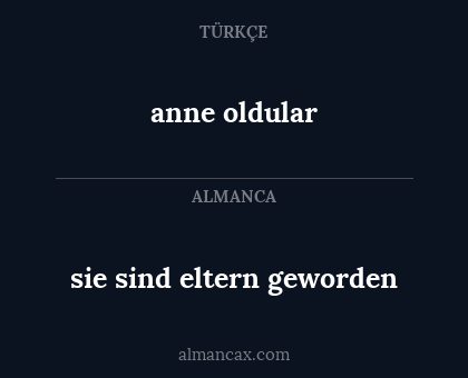 anne oldular - sie sind eltern geworden