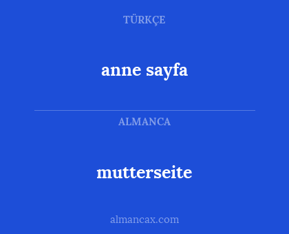 mutterseite - anne sayfa