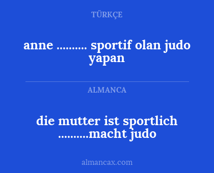 die mutter ist sportlich ..........macht judo - anne .......... sportif olan judo yapan