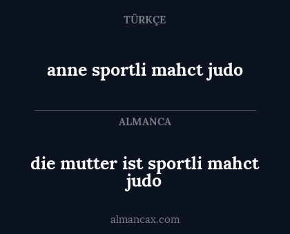 anne sportli mahct judo - die mutter ist sportli mahct judo
