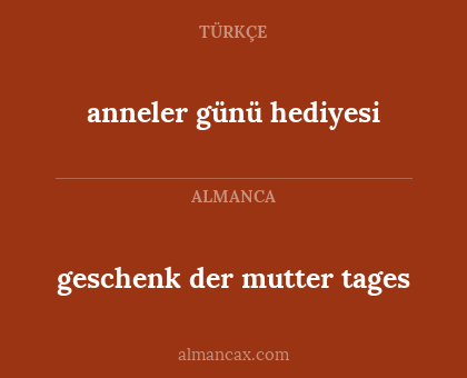 anneler günü hediyesi - geschenk der mutter tages