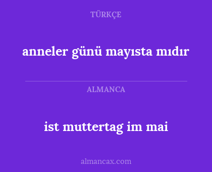 ist muttertag im mai - anneler günü mayısta mıdır