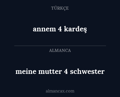 annem 4 kardeş - meine mutter 4 schwester