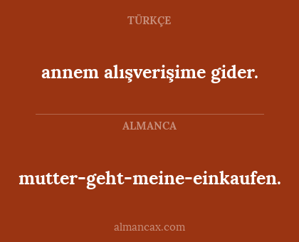 annem alışverişime gider. - mutter-geht-meine-einkaufen.