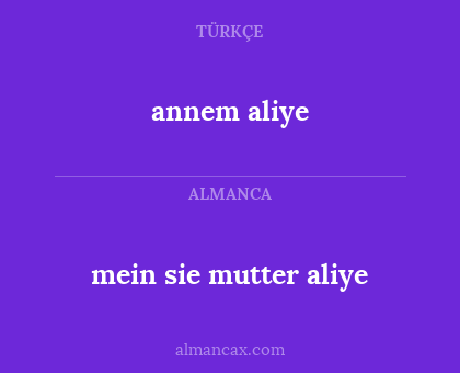 annem aliye - mein sie mutter aliye