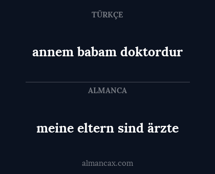 annem babam doktordur - meine eltern sind ärzte