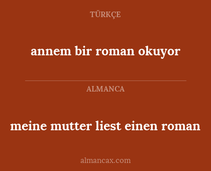 meine mutter liest einen roman - annem bir roman okuyor
