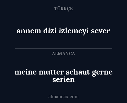 meine mutter schaut gerne serien - annem dizi izlemeyi sever